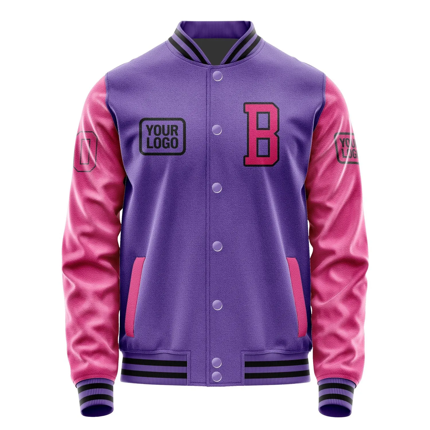Custom Light Purple Pink Jacket