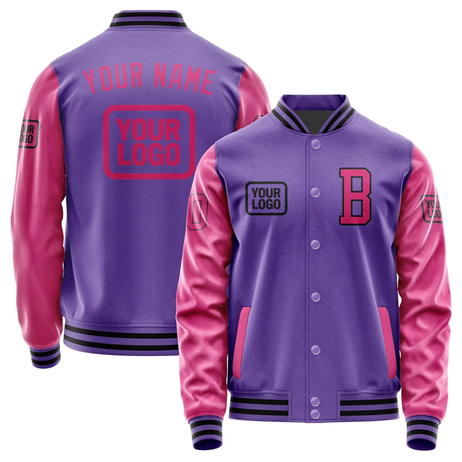 Custom Light Purple Pink Jacket