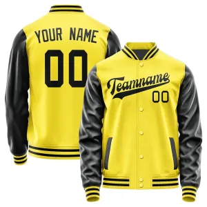 Custom Light Yellow Black Jacket