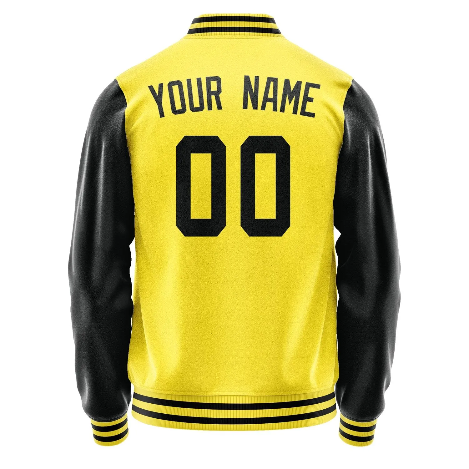 Custom Light Yellow Black Jacket