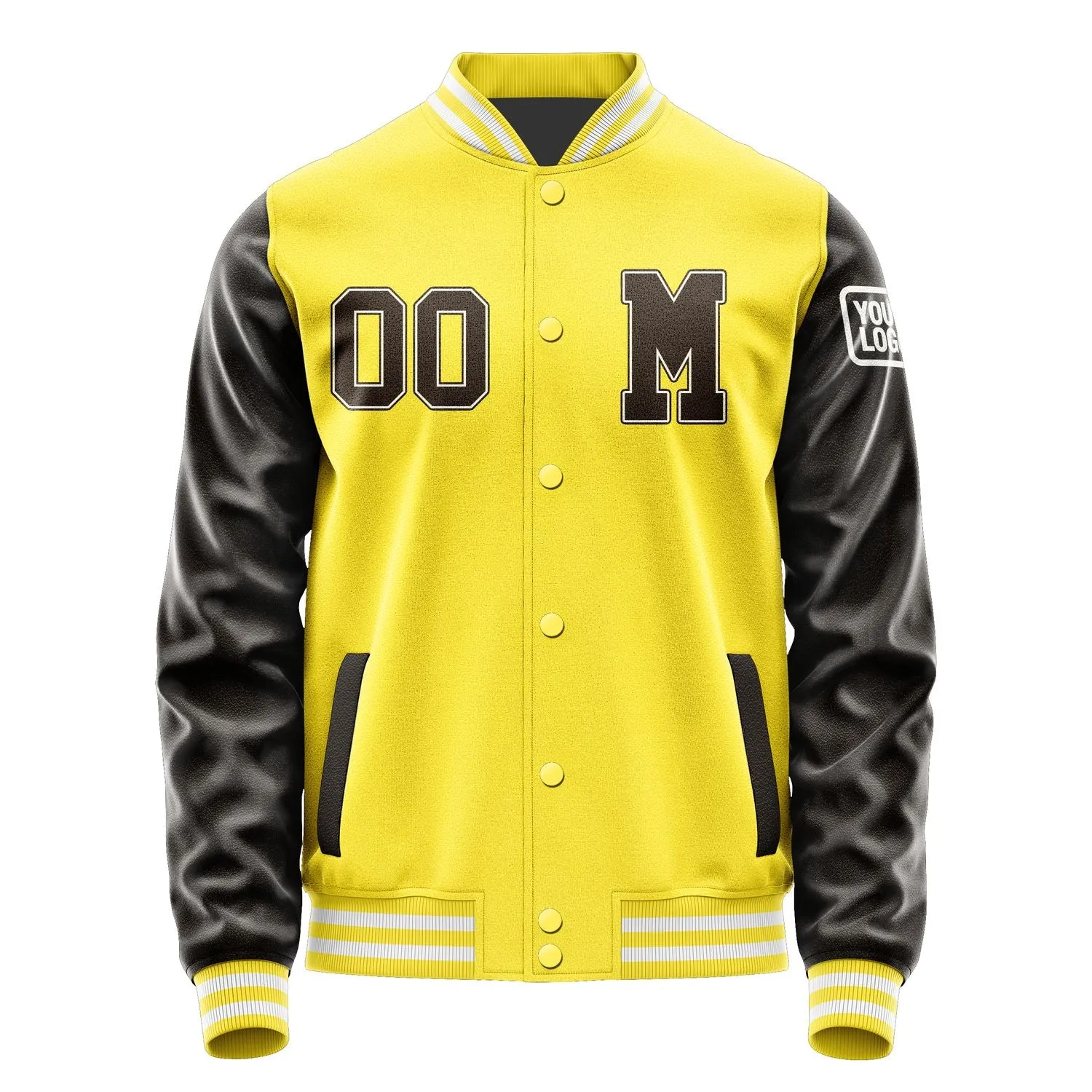 Custom Light Yellow Brown Jacket