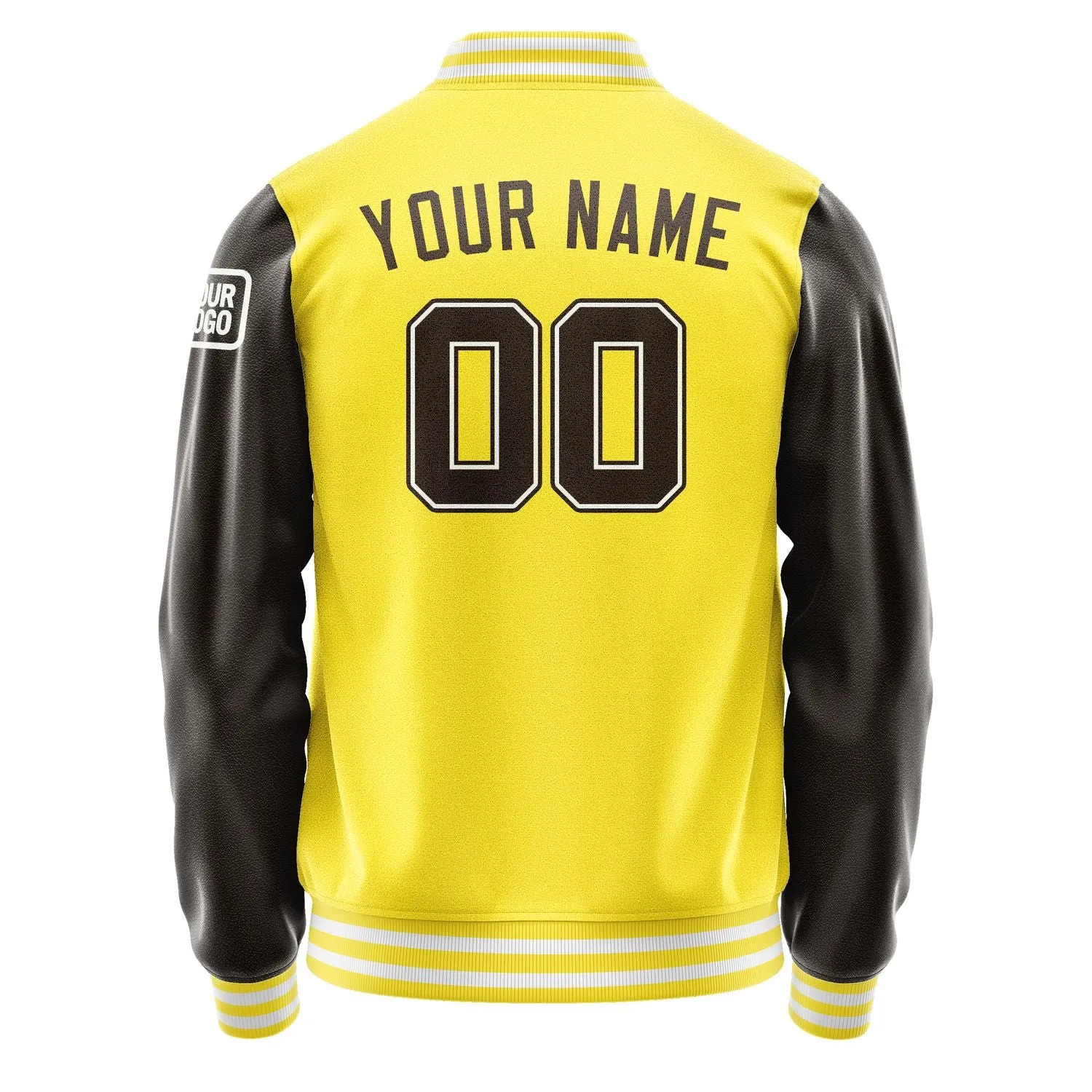 Custom Light Yellow Brown Jacket