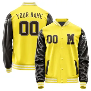 Custom Light Yellow Brown Jacket