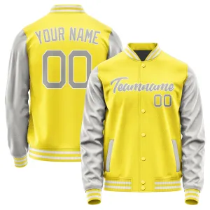 Custom Light Yellow Gray Jacket