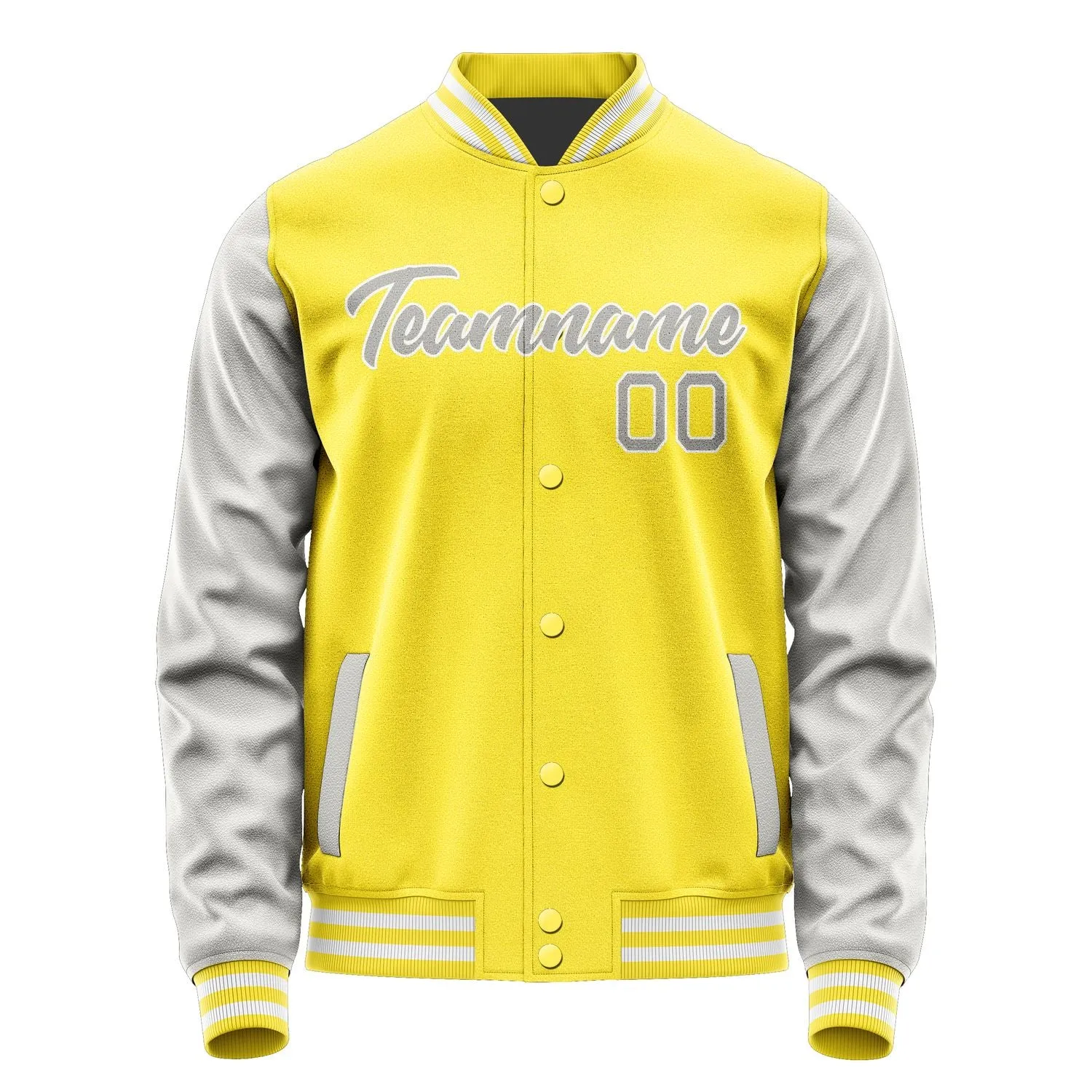 Custom Light Yellow Gray Jacket