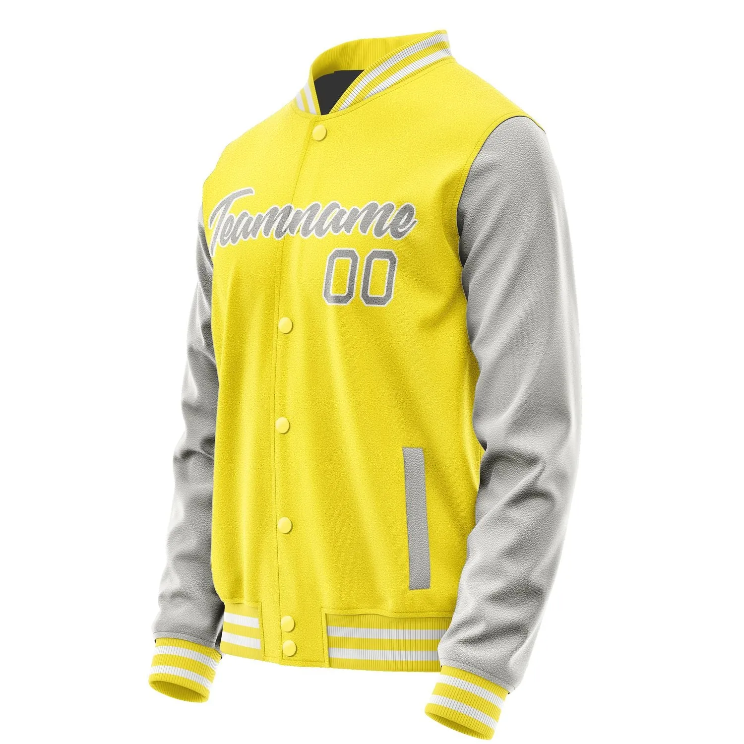 Custom Light Yellow Gray Jacket