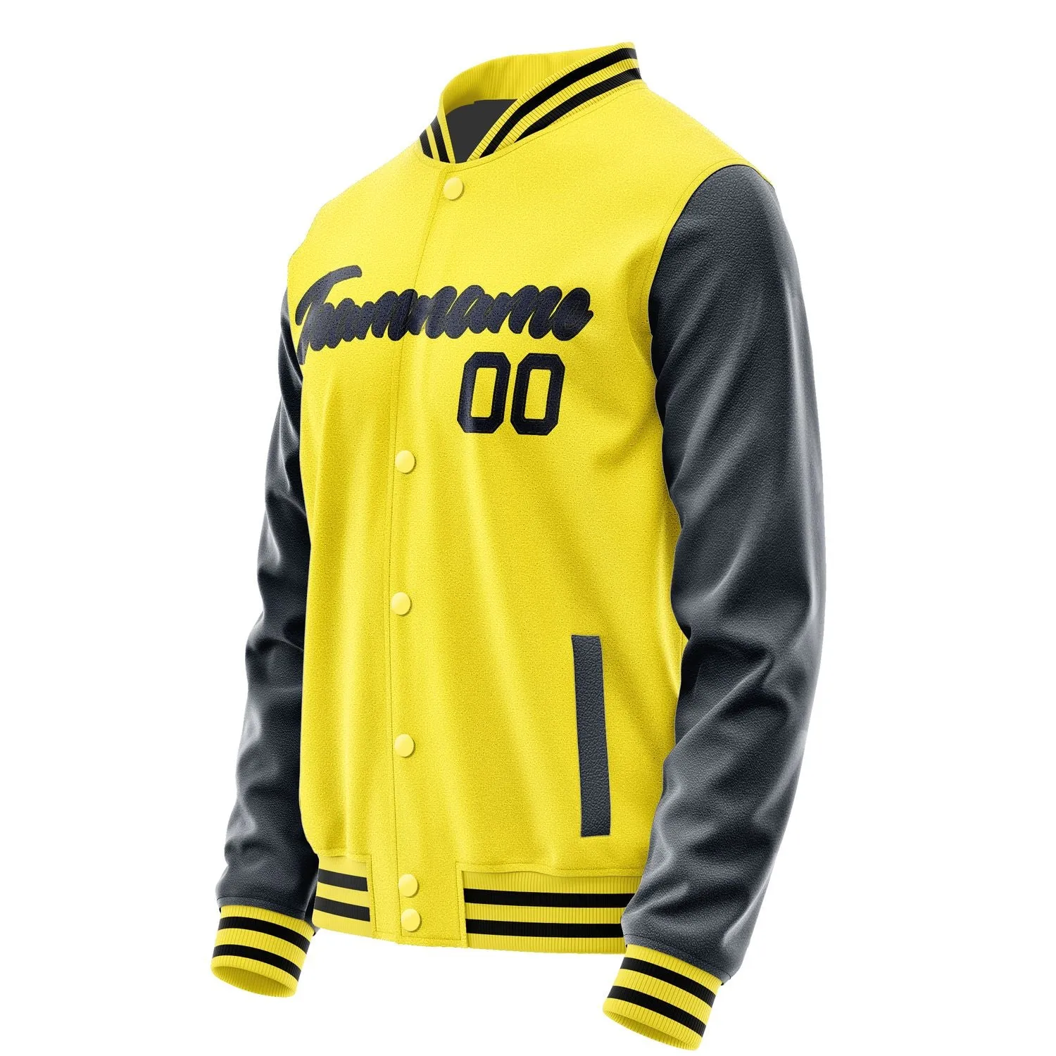Custom Light Yellow Navy Jacket
