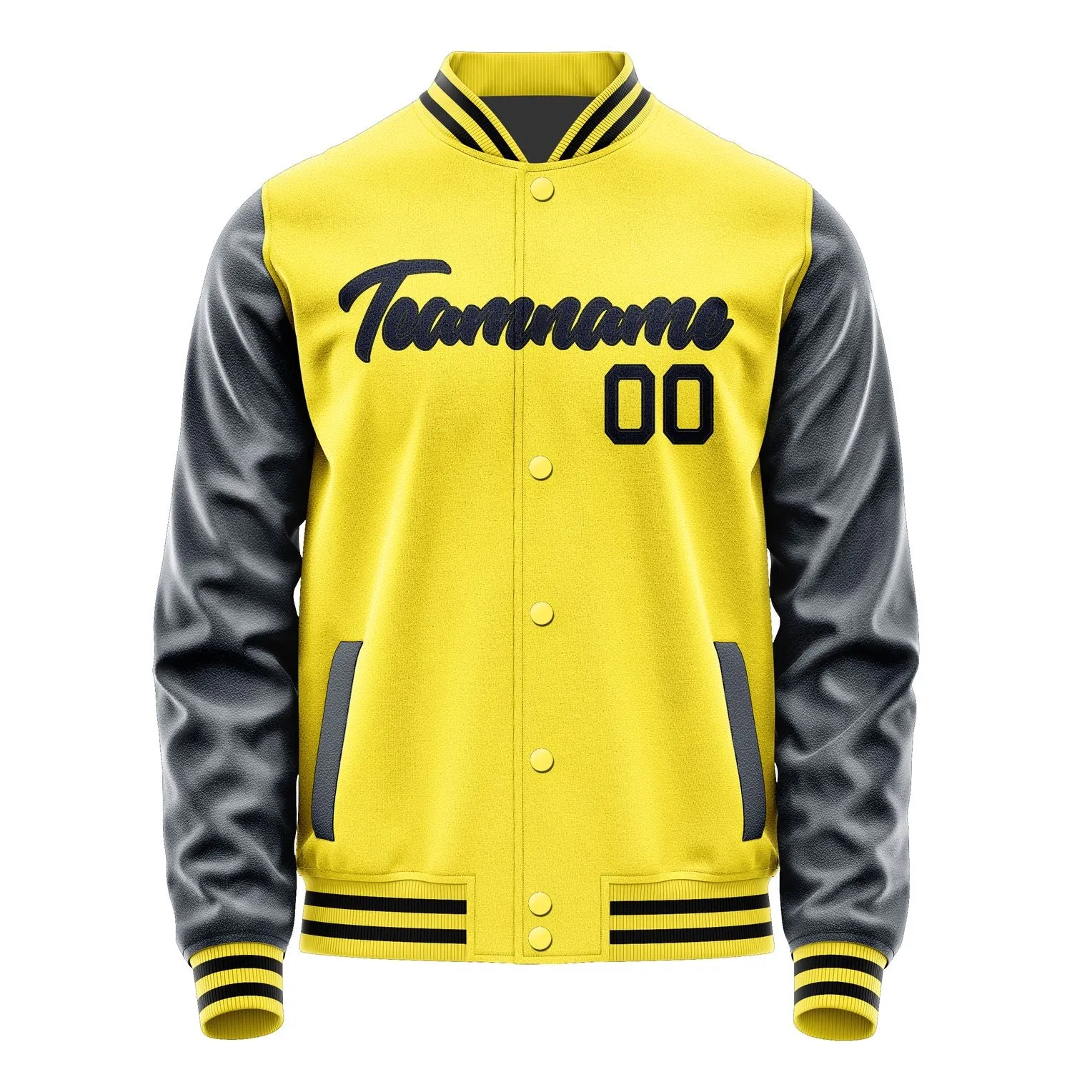 Custom Light Yellow Navy Jacket