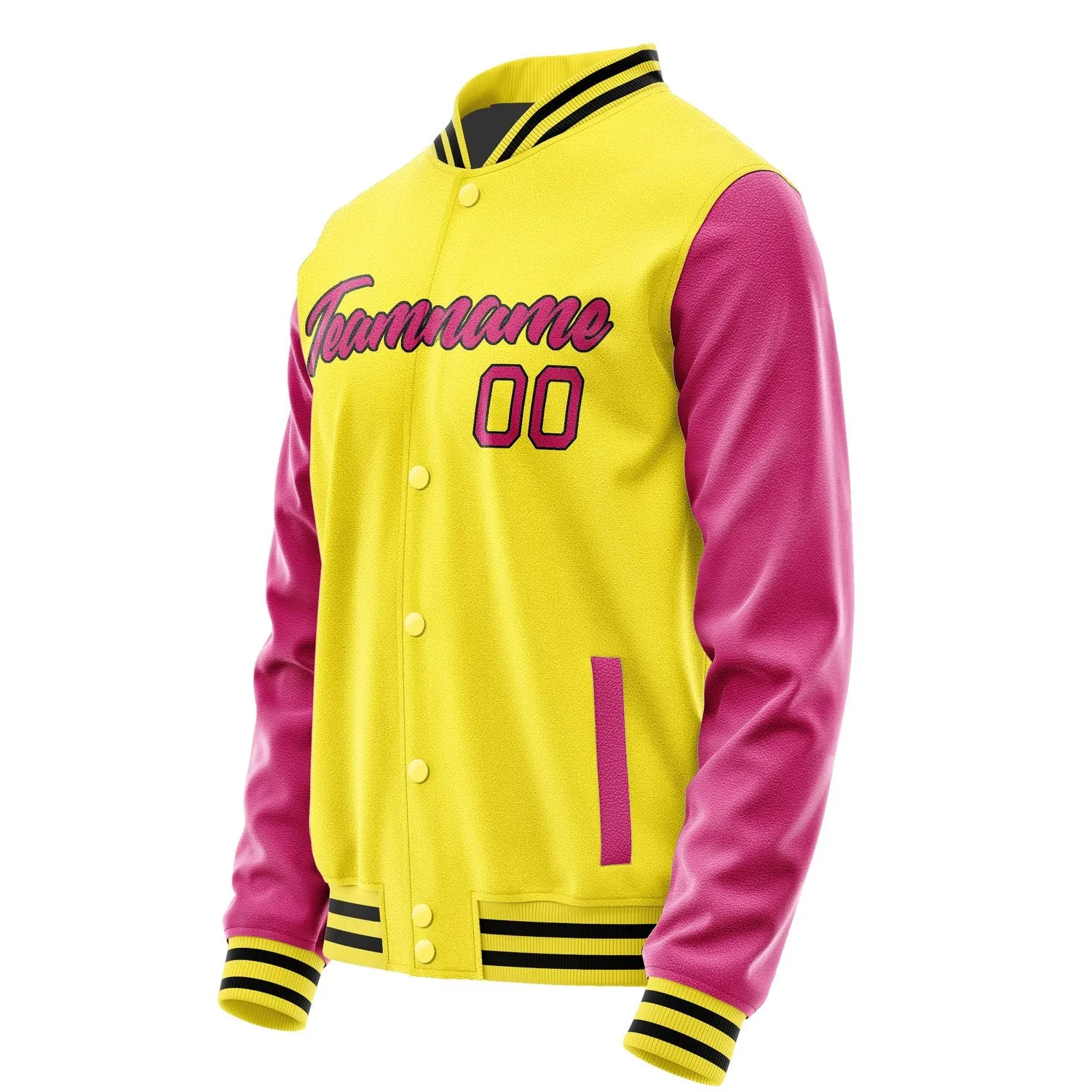 Custom Light Yellow Pink Jacket