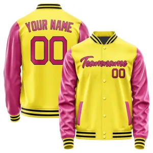 Custom Light Yellow Pink Jacket