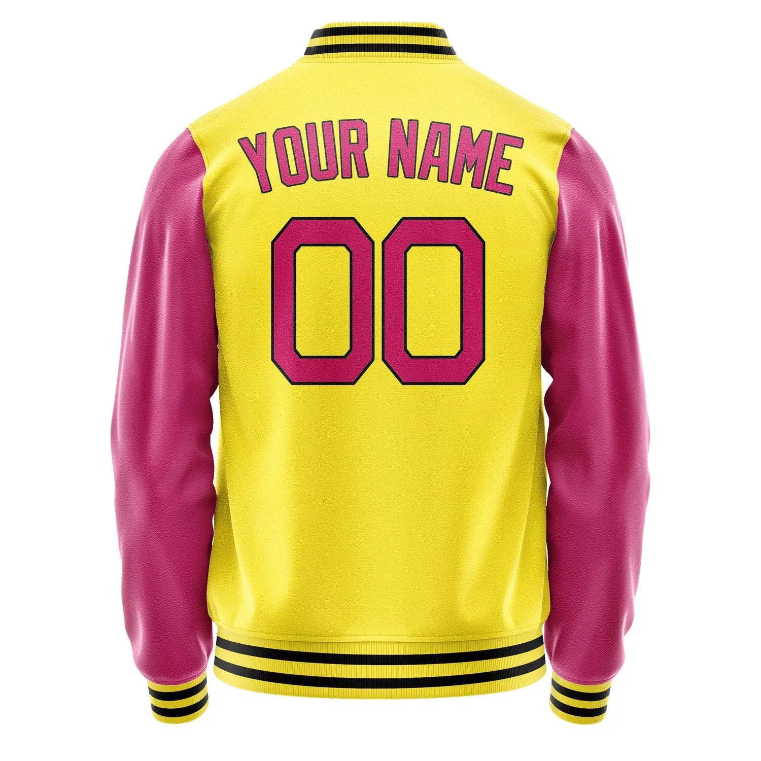 Custom Light Yellow Pink Jacket