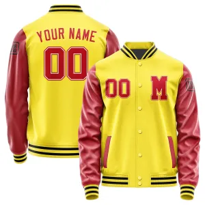 Custom Light Yellow Red Jacket