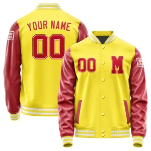 Custom Light Yellow Red Jacket