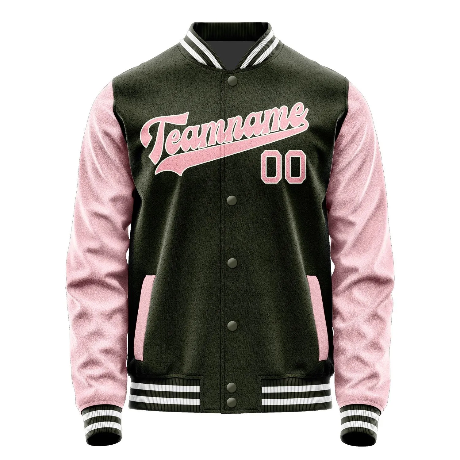 Custom Olive Light Pink Jacket