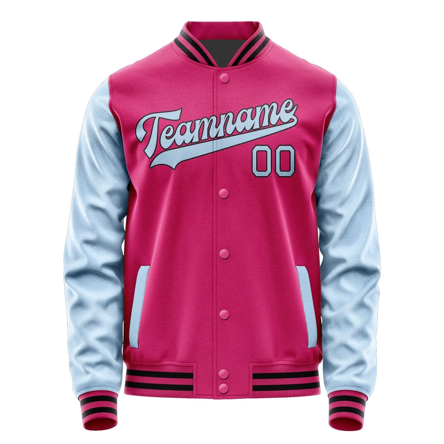 Custom Pink Light Blue Jacket
