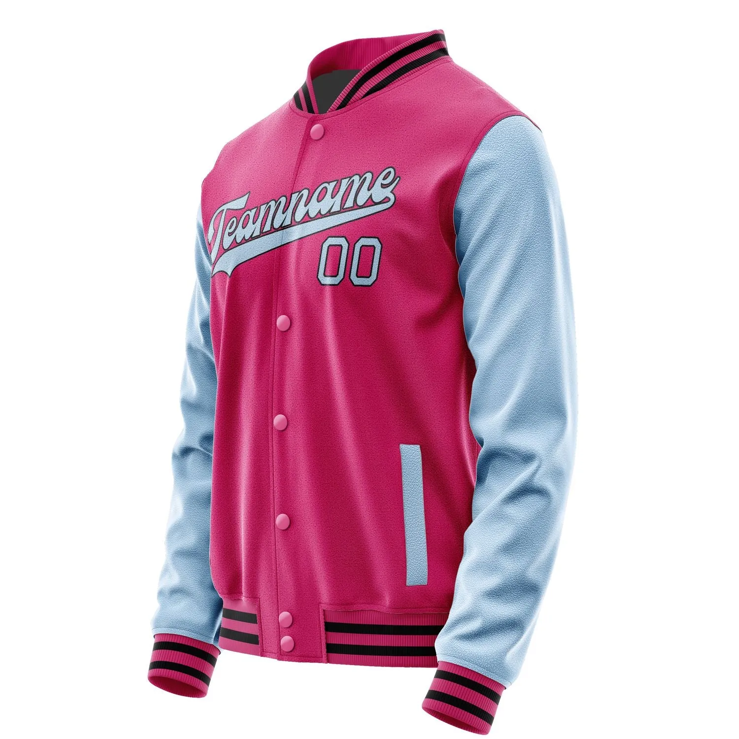 Custom Pink Light Blue Jacket