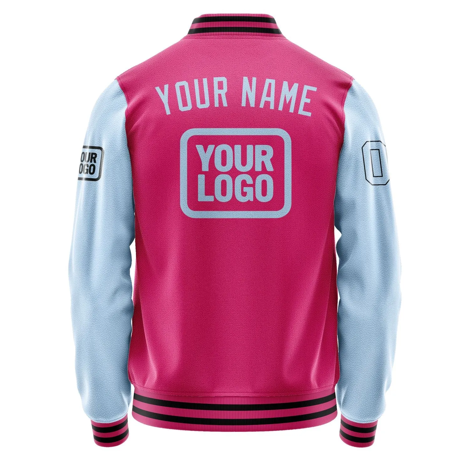 Custom Pink Light Blue Jacket