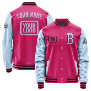 Custom Pink Light Blue Jacket