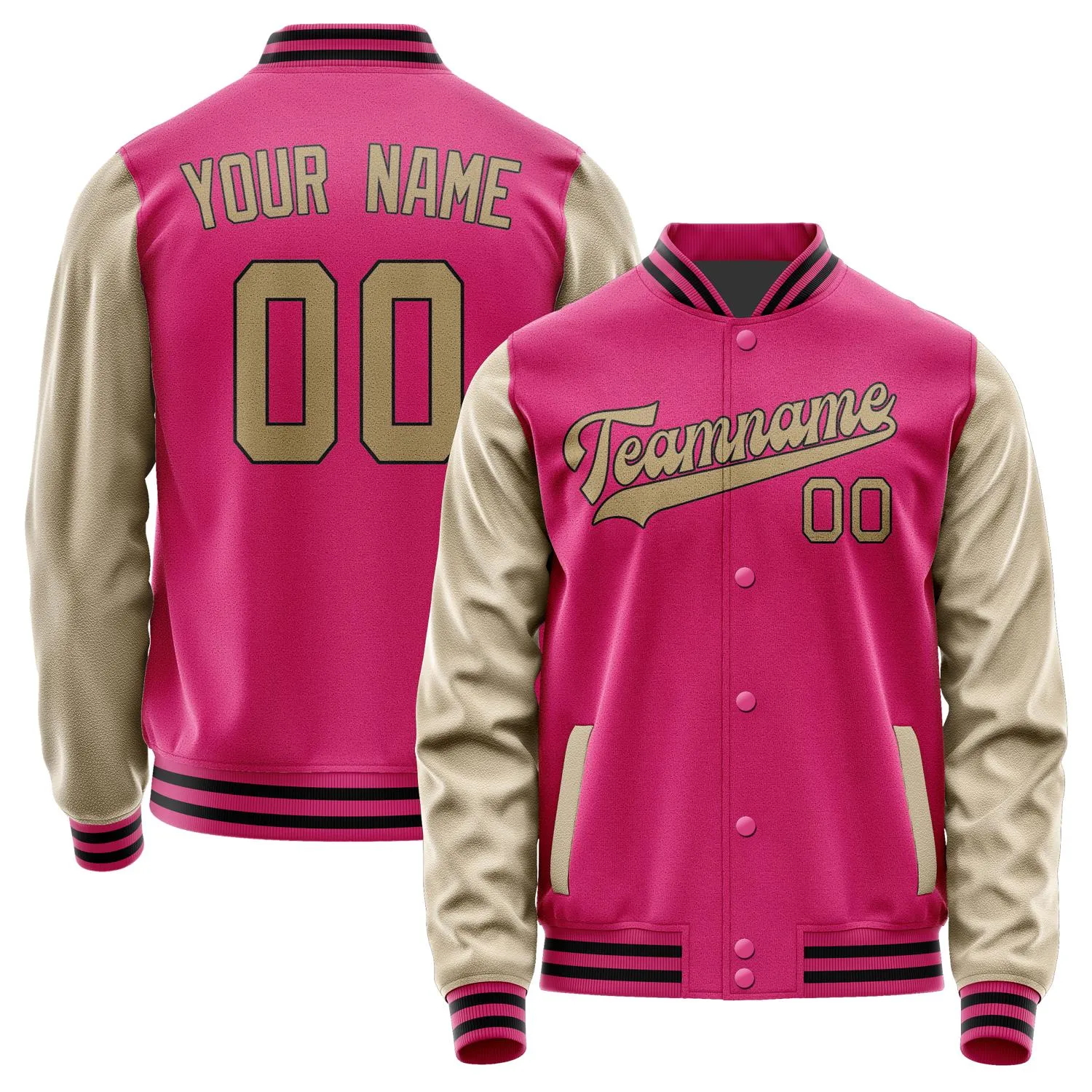 Custom Pink Light Khaki Jacket