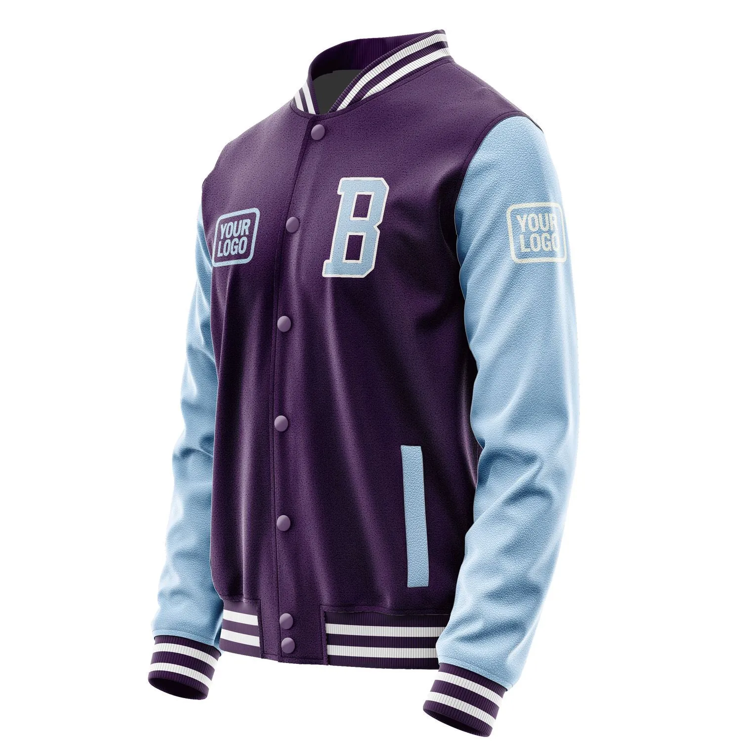 Custom Purple Light Blue Jacket