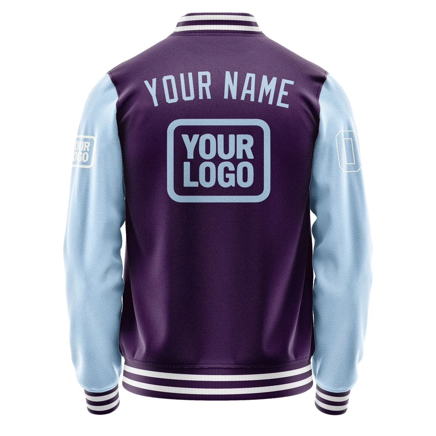Custom Purple Light Blue Jacket