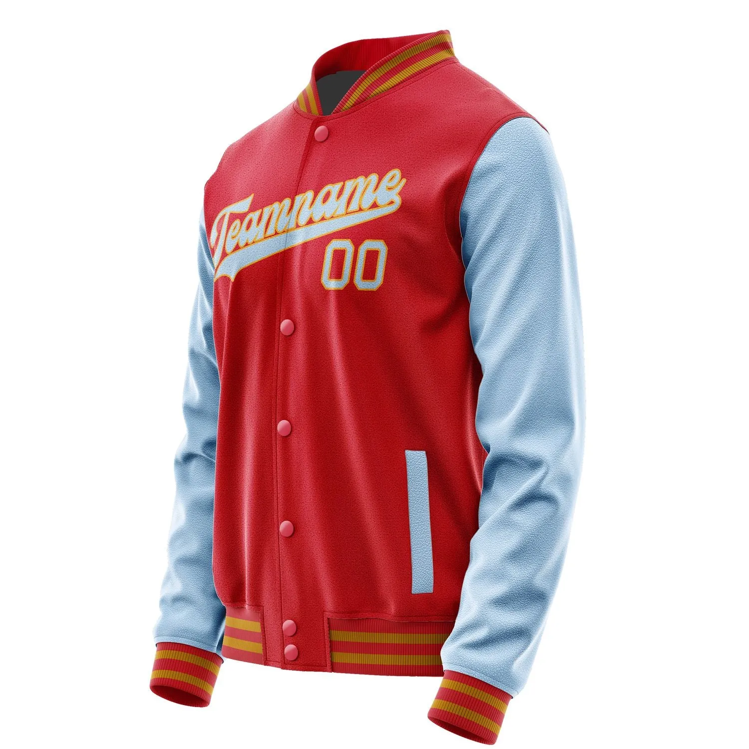 Custom Red Light Blue Jacket