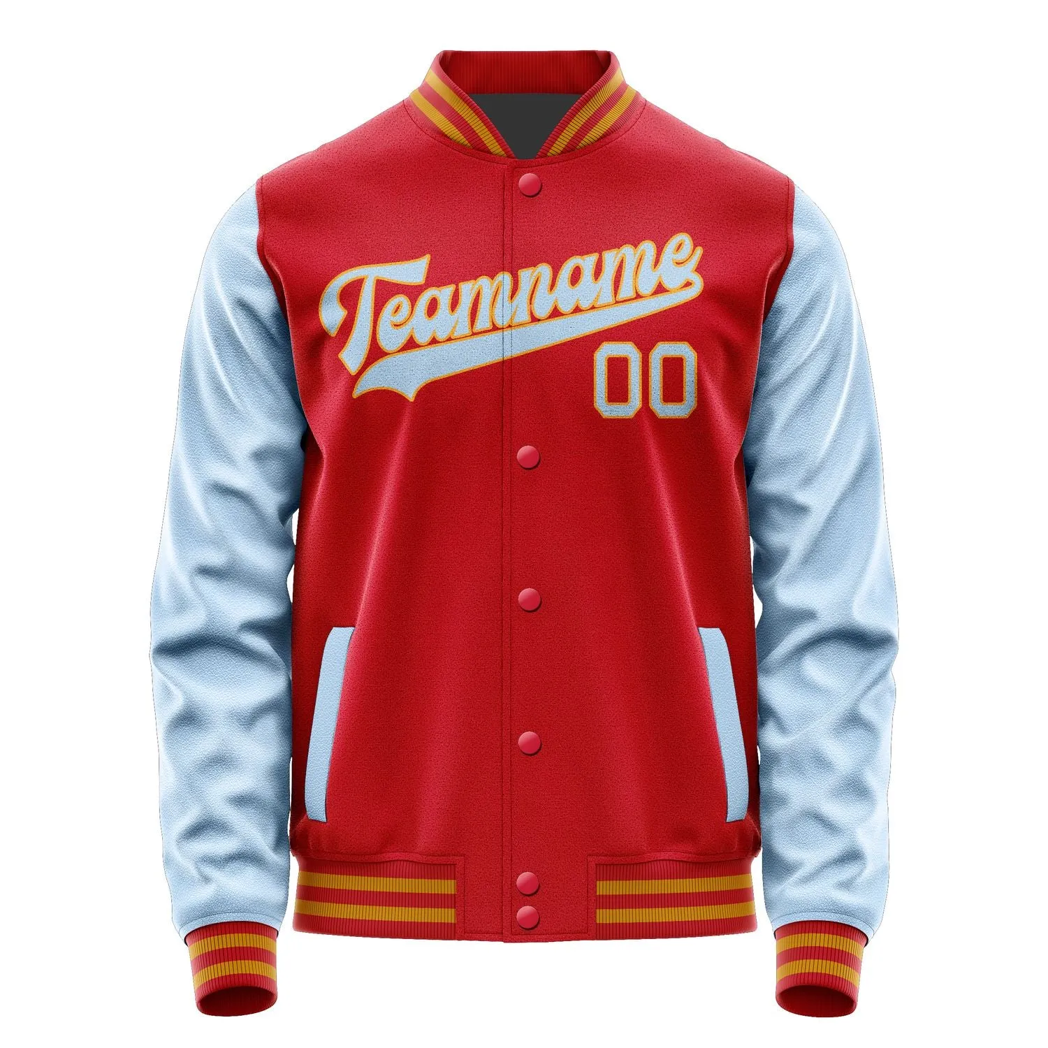 Custom Red Light Blue Jacket