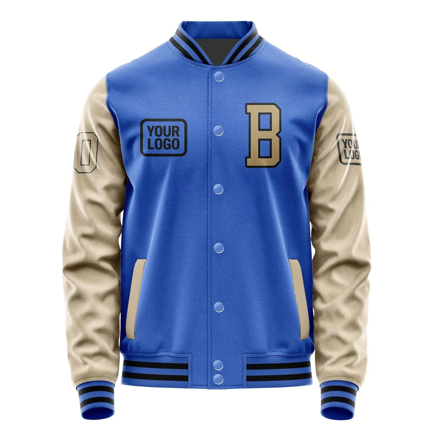 Custom Sky Blue Light Khaki Jacket