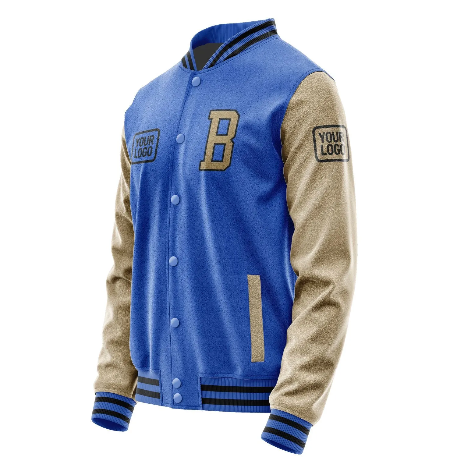 Custom Sky Blue Light Khaki Jacket