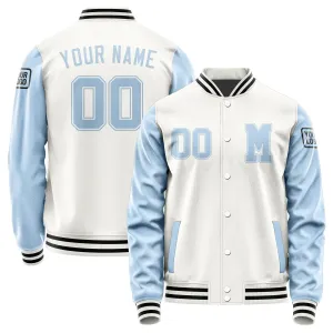 Custom White Light Blue Jacket