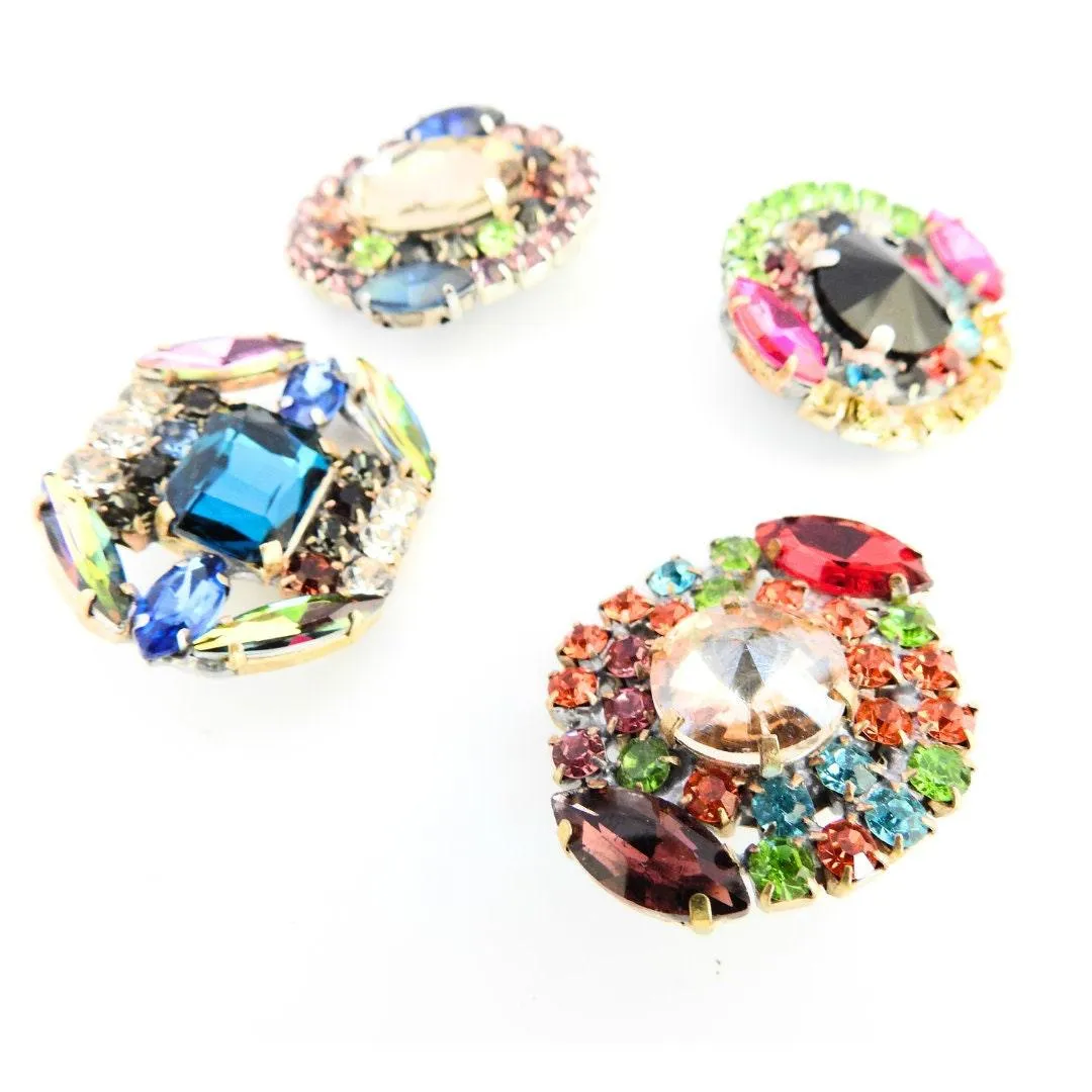 Czech Glass Crystal Rhinestone Buttons