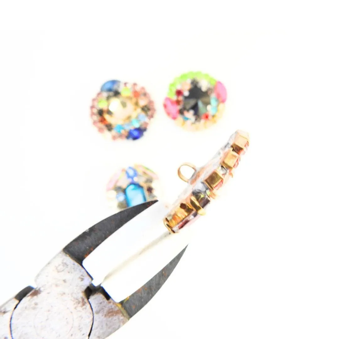 Czech Glass Crystal Rhinestone Buttons