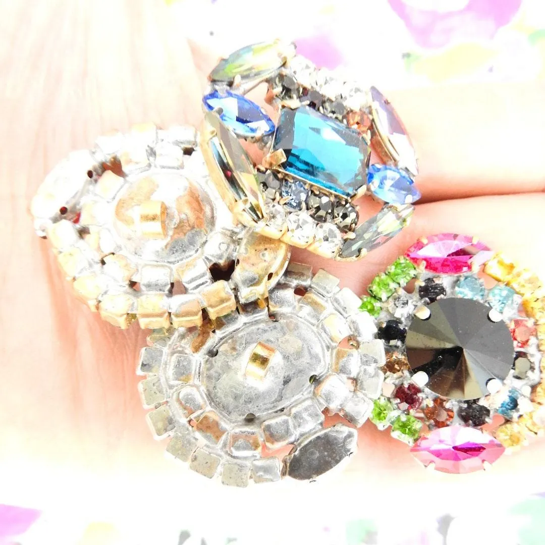 Czech Glass Crystal Rhinestone Buttons