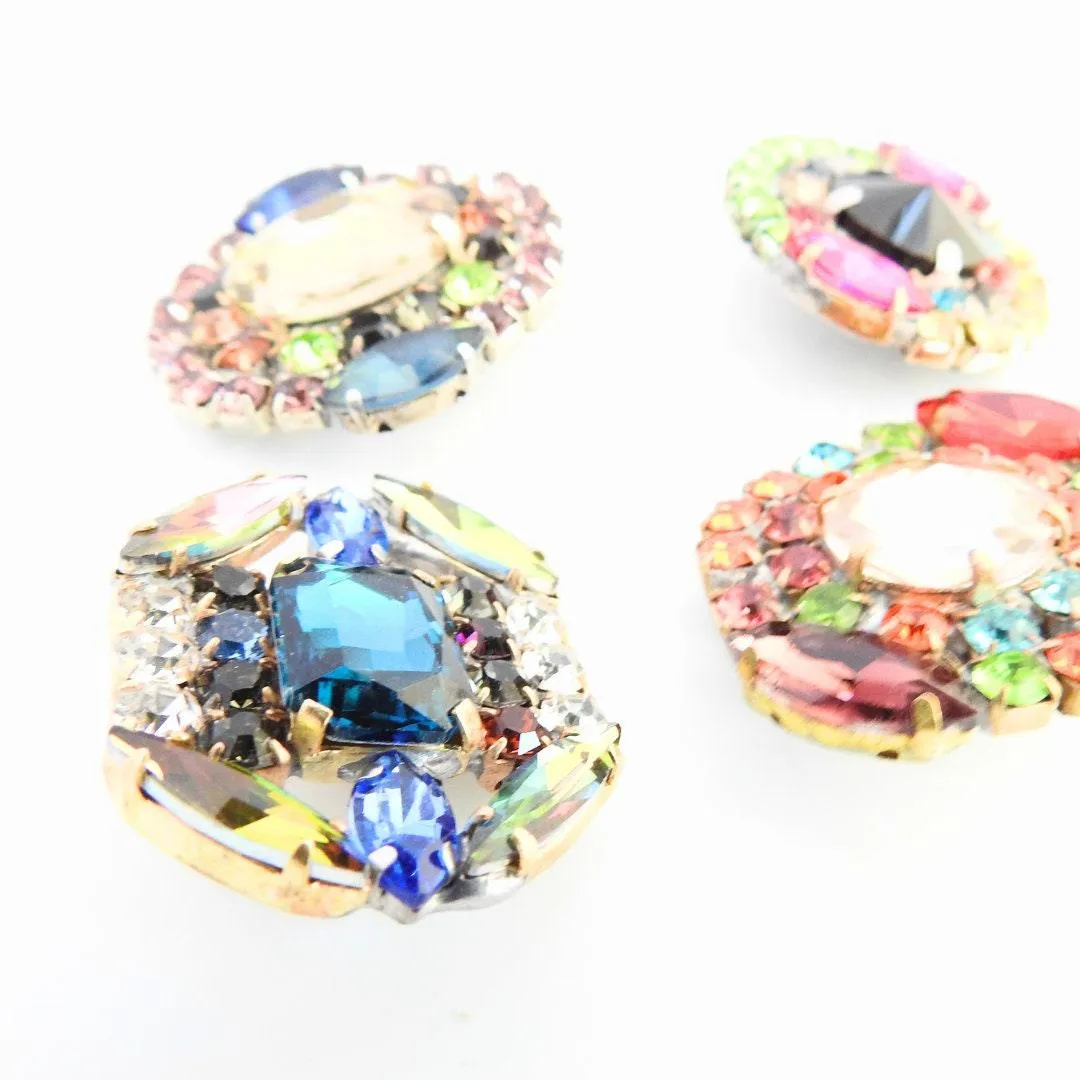 Czech Glass Crystal Rhinestone Buttons