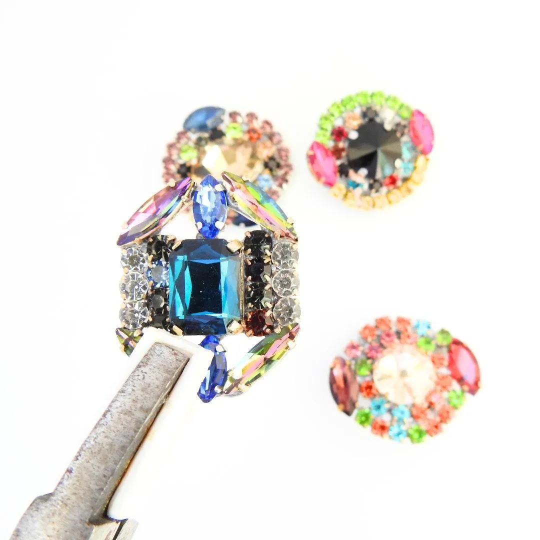 Czech Glass Crystal Rhinestone Buttons
