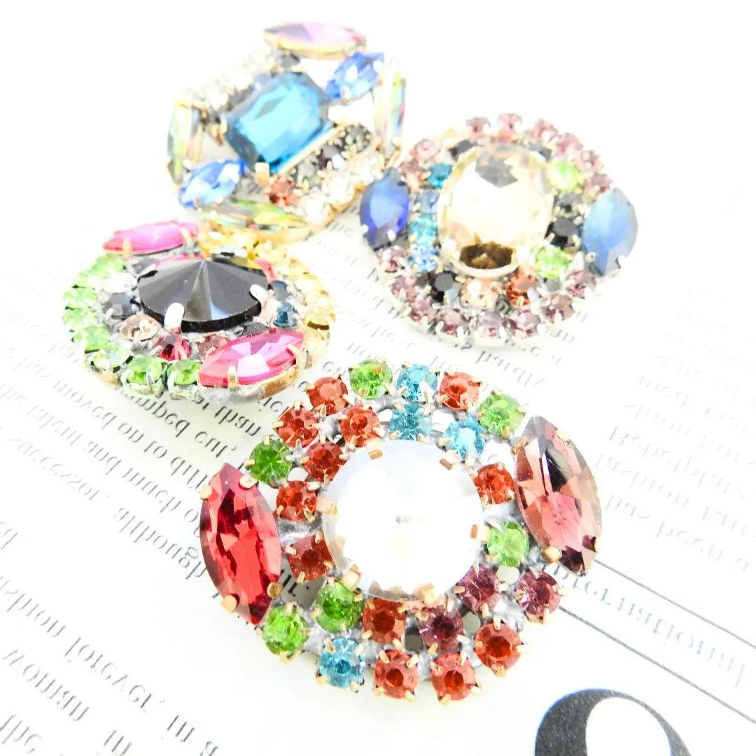 Czech Glass Crystal Rhinestone Buttons