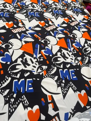 D02 ISABELLE 011 viscose crazy pop print