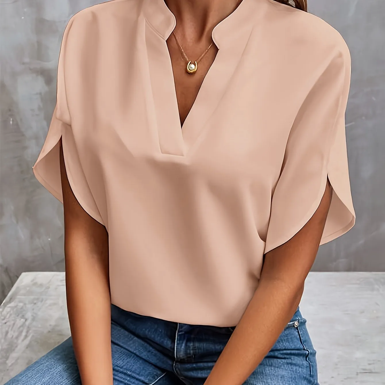 Dahlia | Relaxed V-Neck Blouse