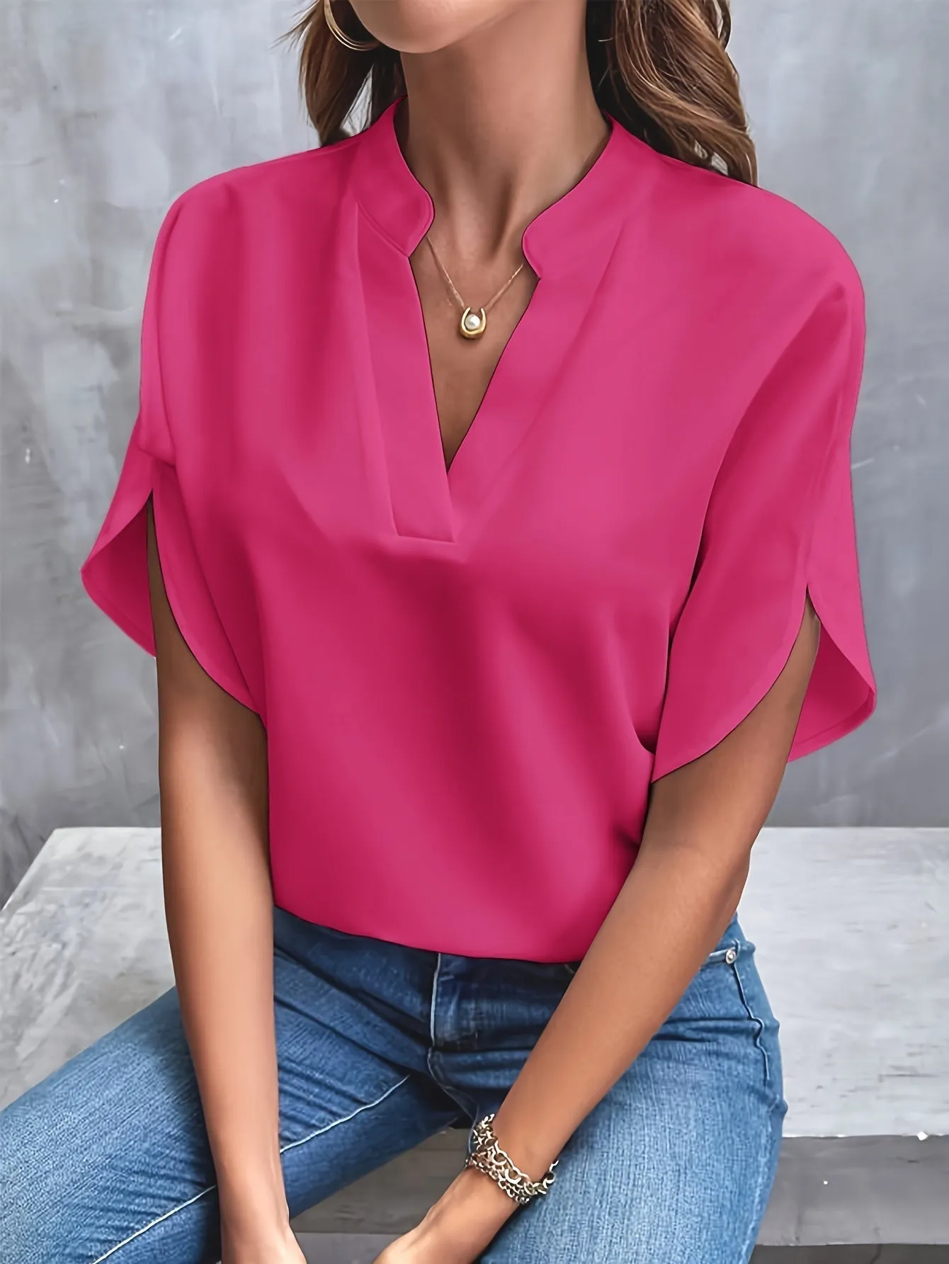Dahlia | Relaxed V-Neck Blouse