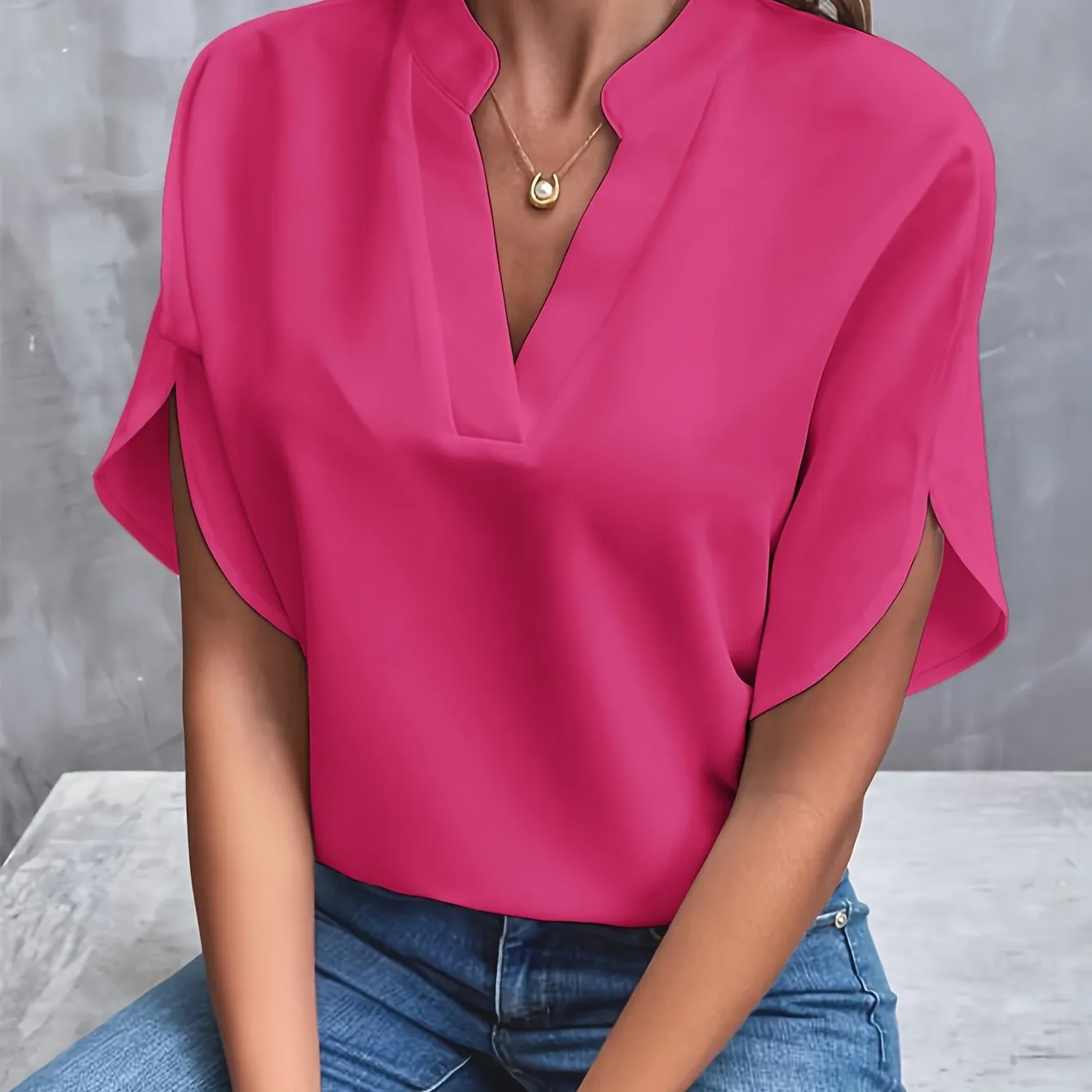 Dahlia | Relaxed V-Neck Blouse