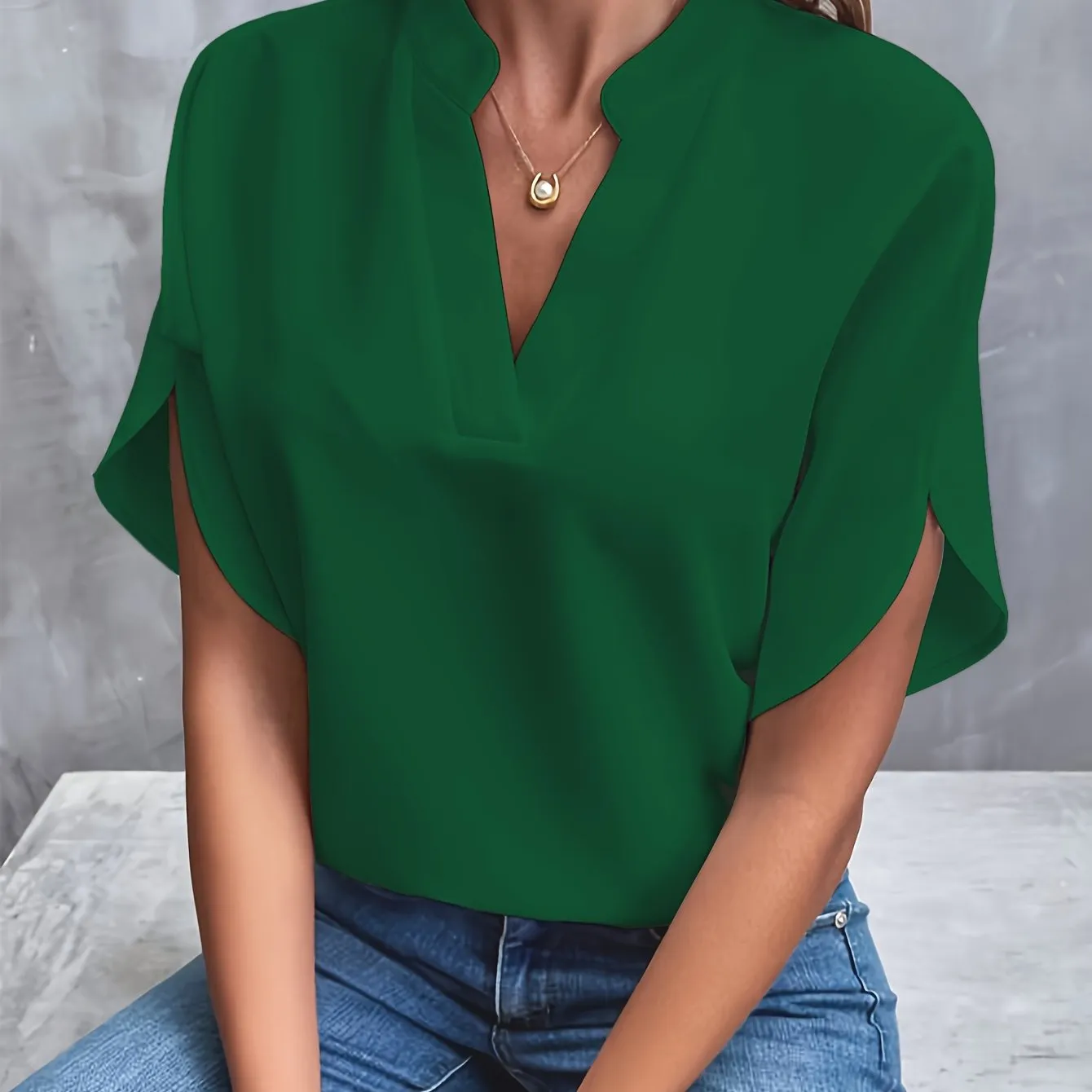 Dahlia | Relaxed V-Neck Blouse