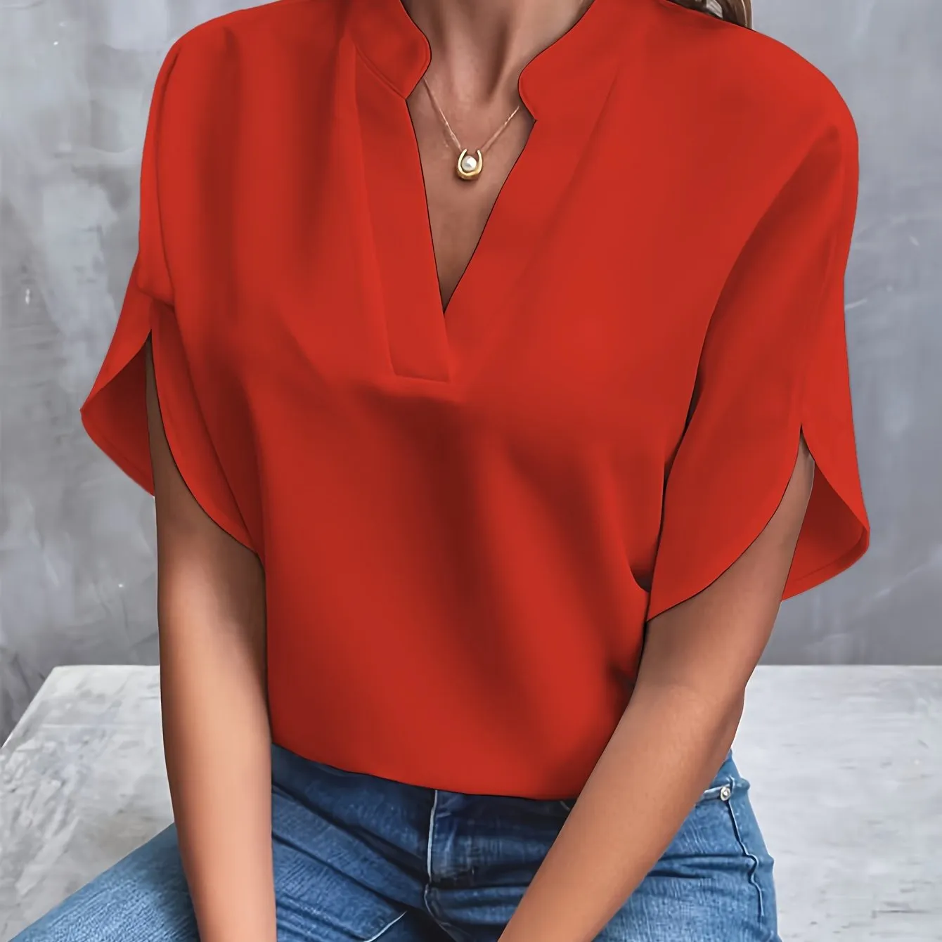 Dahlia | Relaxed V-Neck Blouse