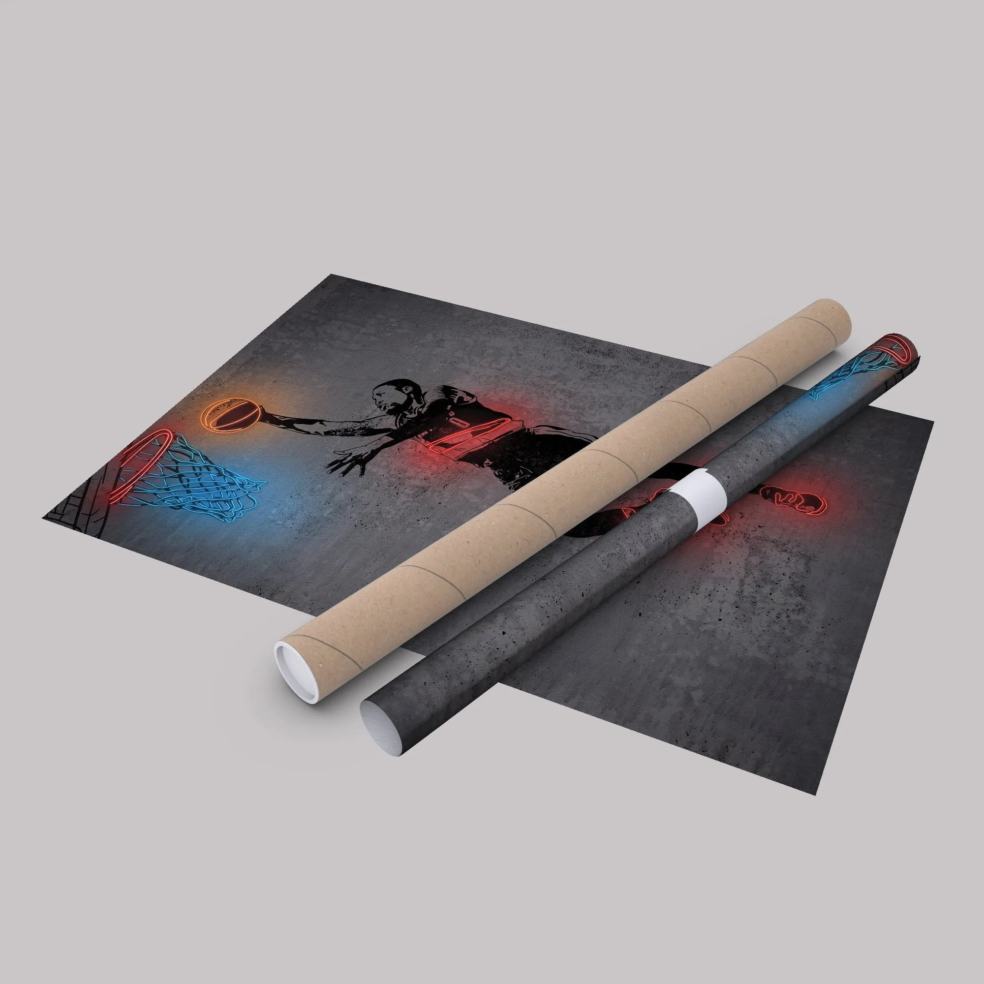 Damian Lillard Neon Canvas Art | Modern Wall Decor for Blazers Fans