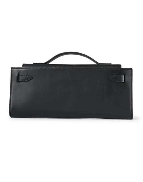 Dash Black Leather Clutch
