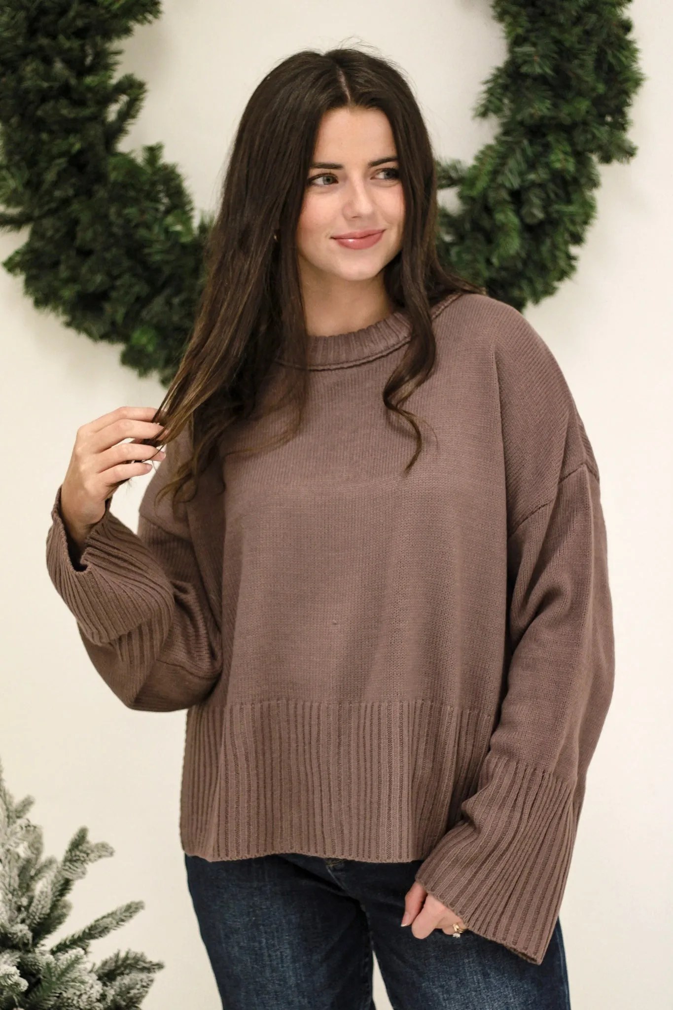 DB Split Decision Sweater in Mocha