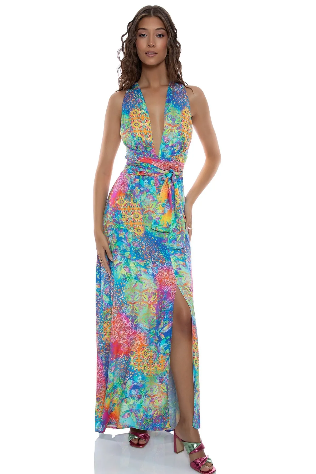 DECO GARDENS - Convertible Maxi Dress • Multicolor