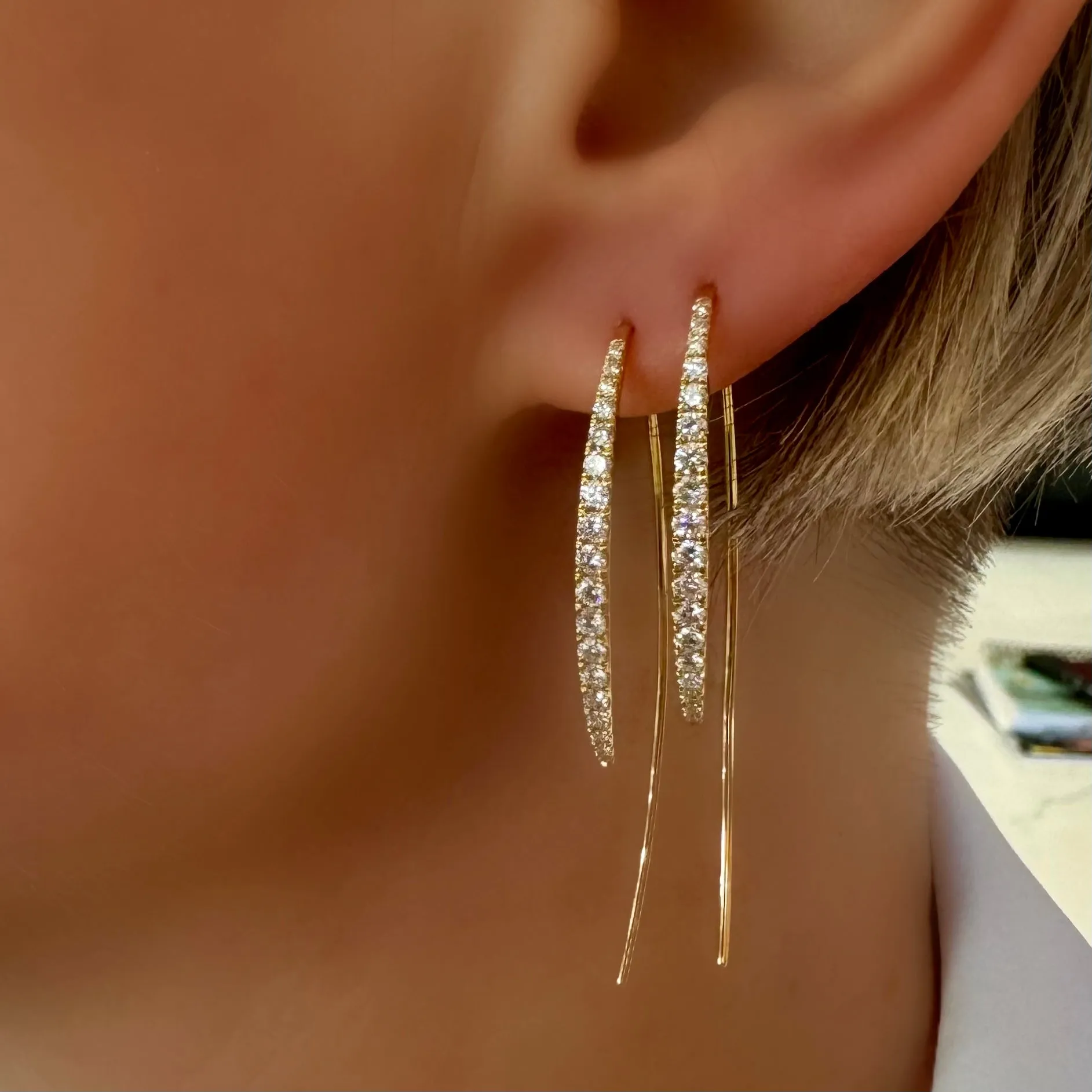 Diamond Ear Hooks