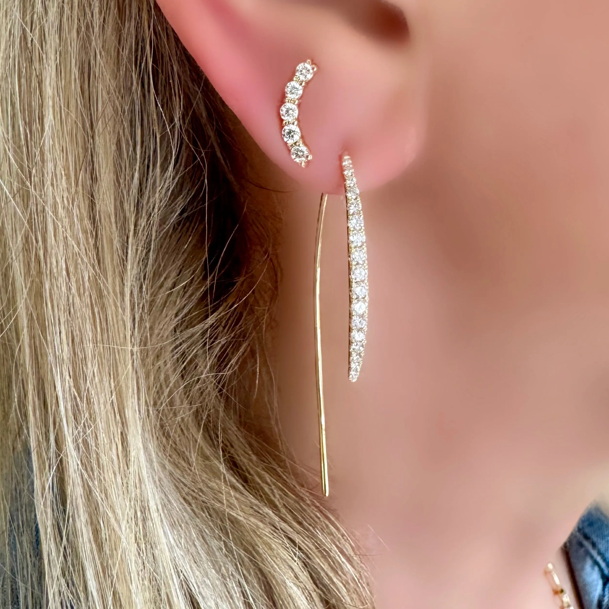 Diamond Ear Hooks