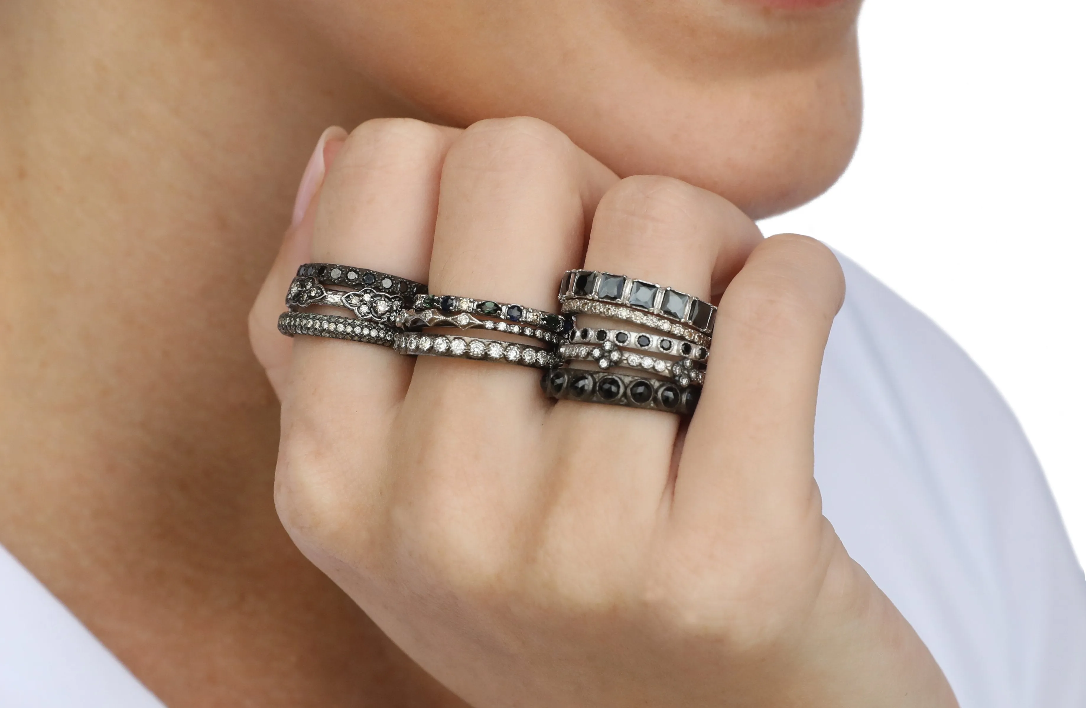 Diamond Stack Band Ring