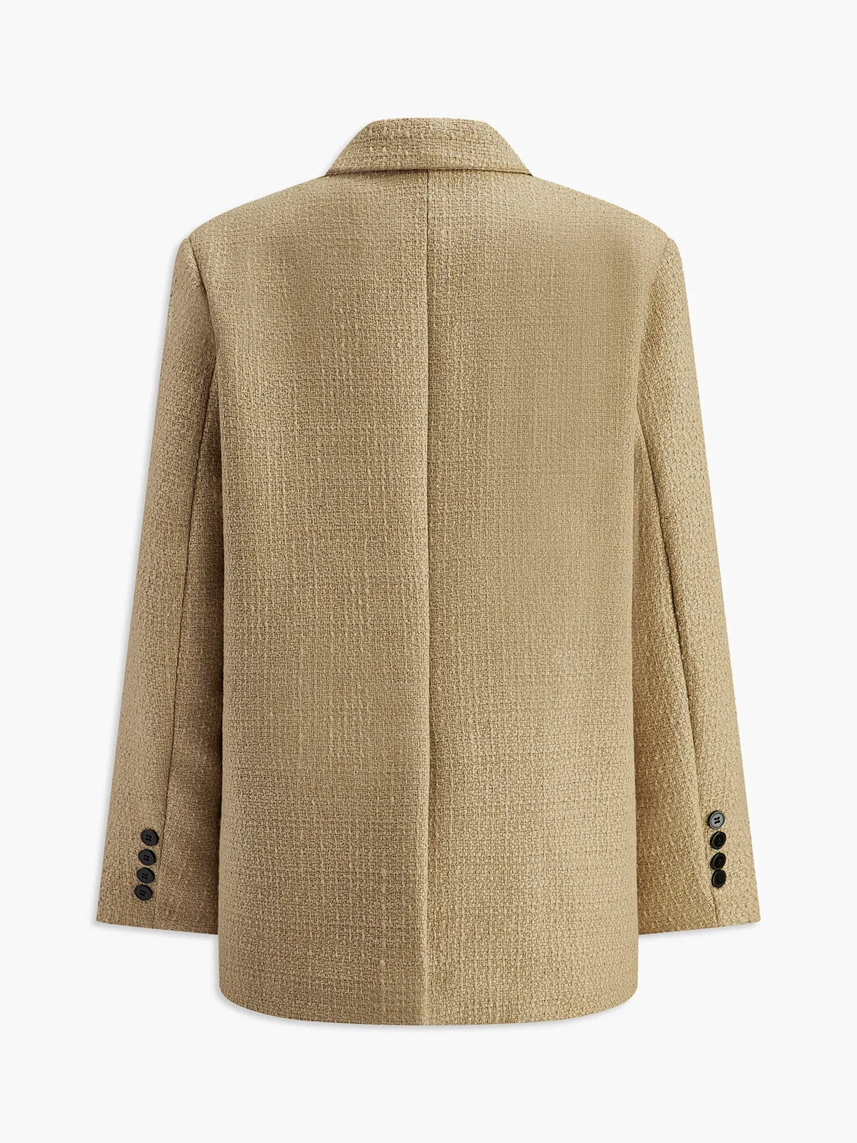 Doku Desenli Tweed Kapitone Ceket
